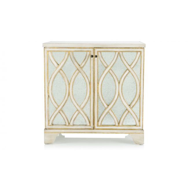 elisabeth bedside table white gold