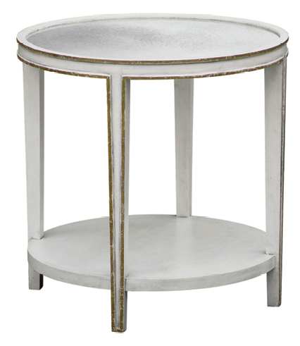 christine tall round side table