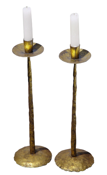 clint candle stands small pair gold