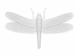 ornament, dragonfly frost white