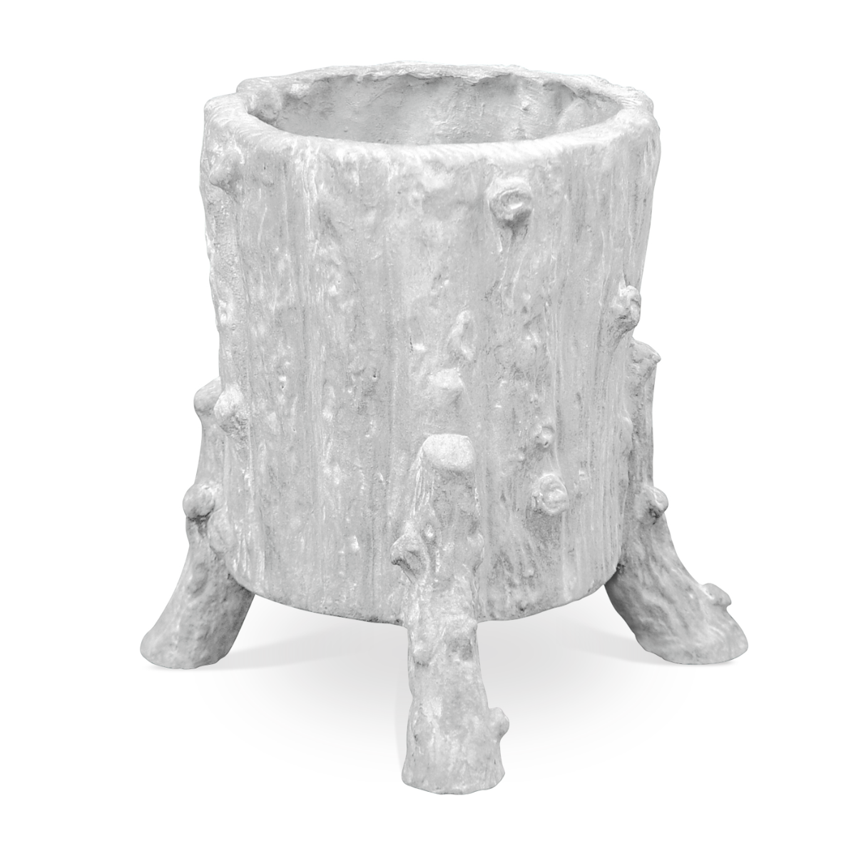 footed bark vase