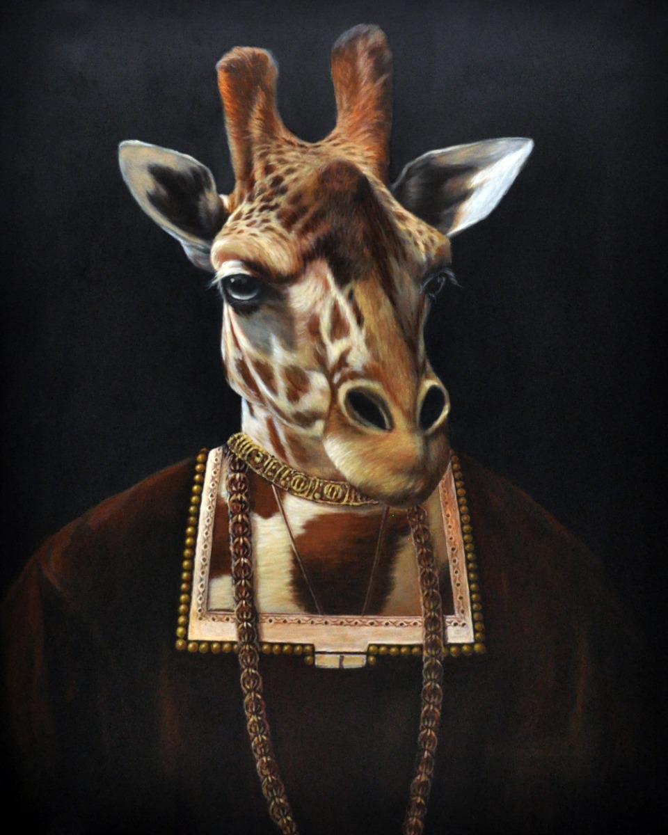 giraffe painting
