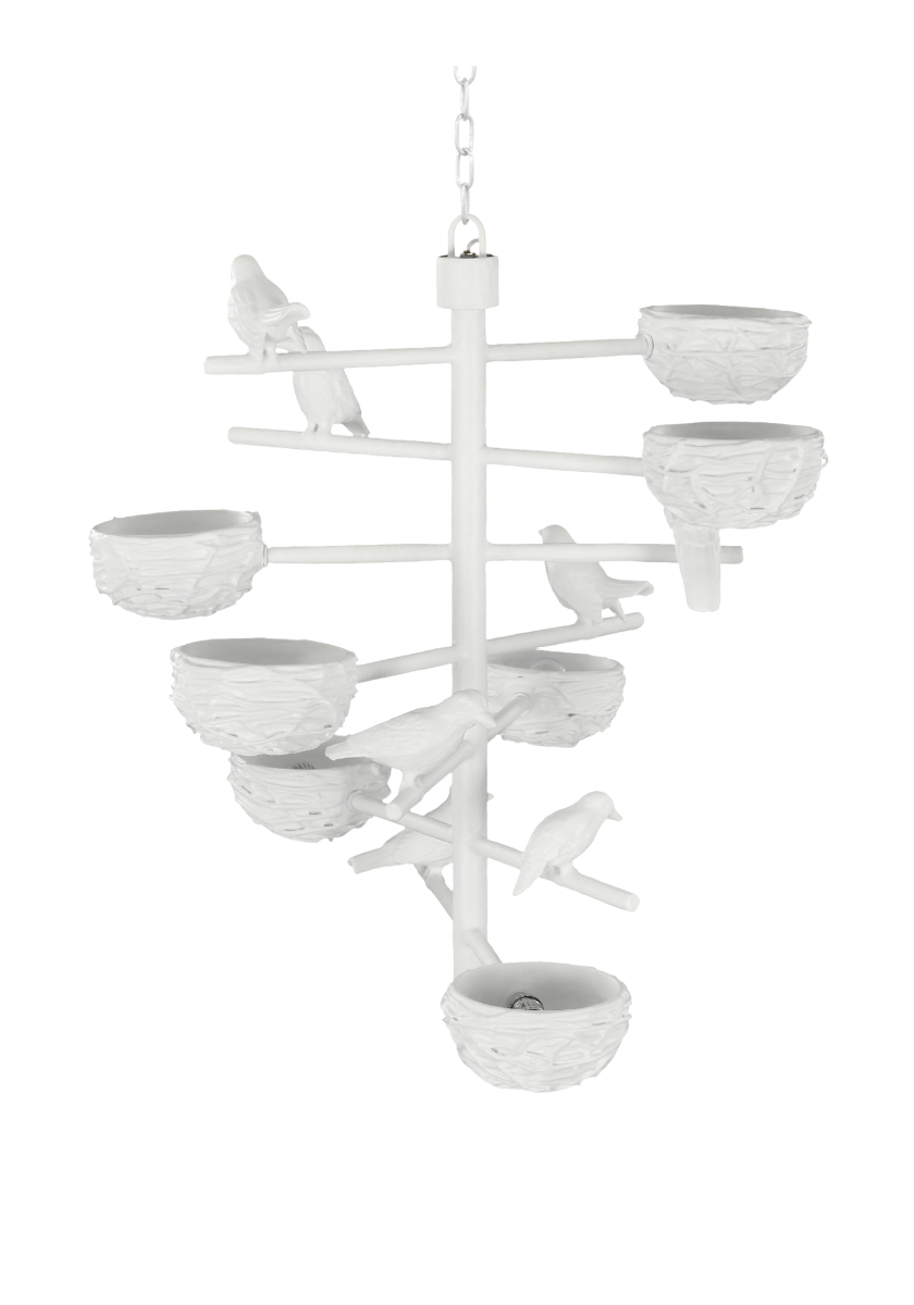 lark chandelier frost white